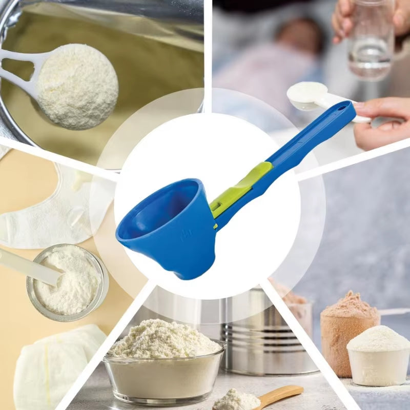 2-In-1 Measuring Scoop with Funnel Kitchen Spoons Funnel Scoop for Coffee Measuring Protein Powder Funnel for Coffee Dry Goods