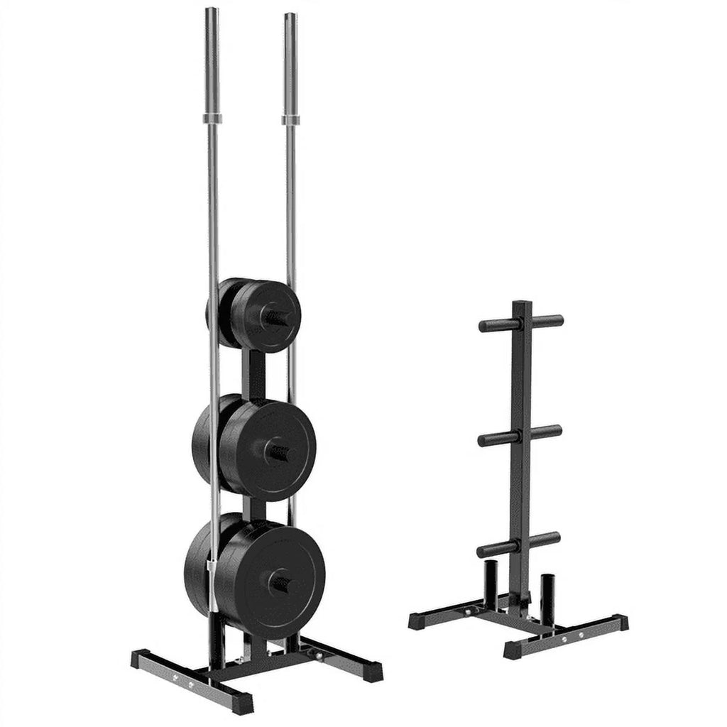 2 Inches Olympic Weight Plate and Barbell Storage Tree Stand Rack