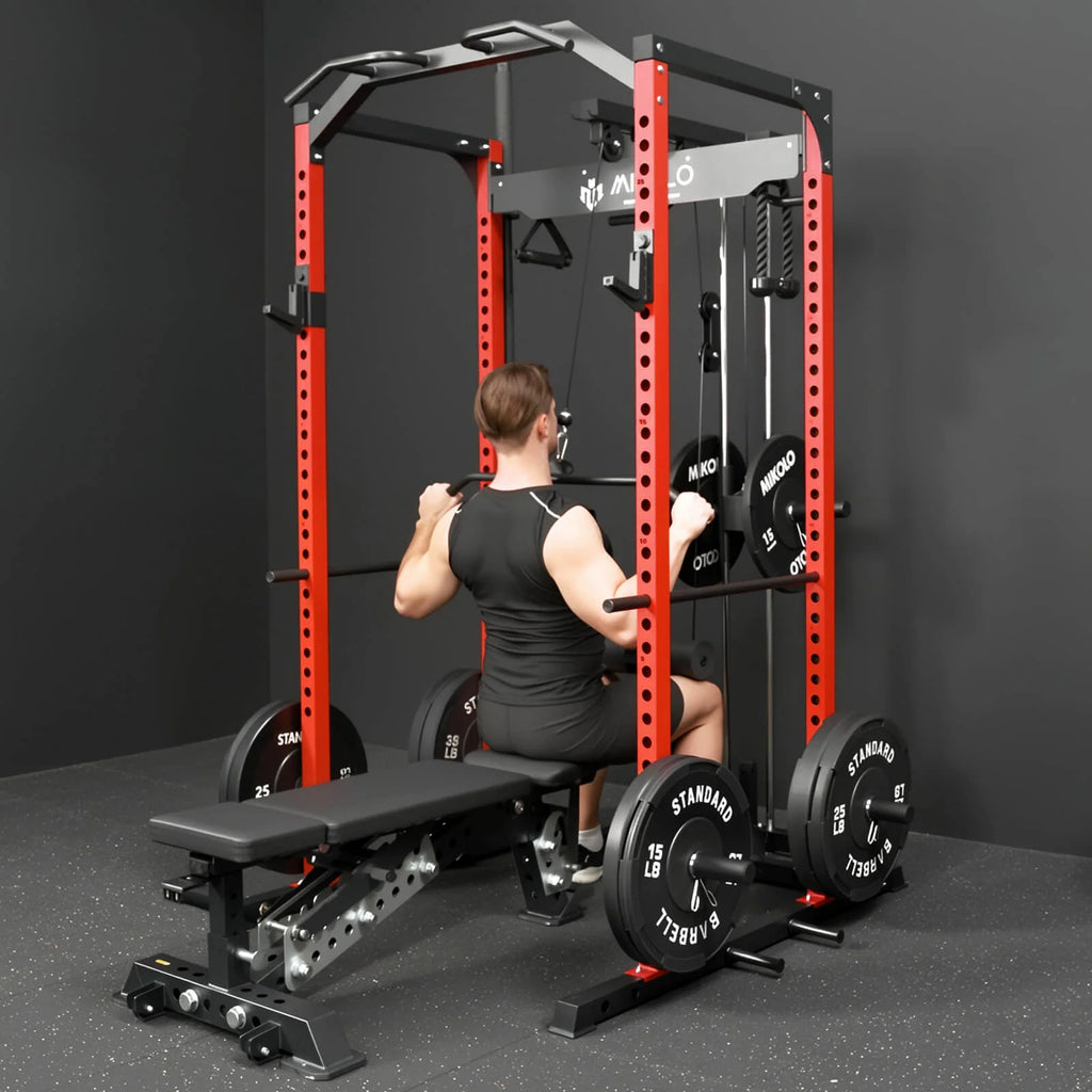 F4 Power Rack with Lat Pull down System