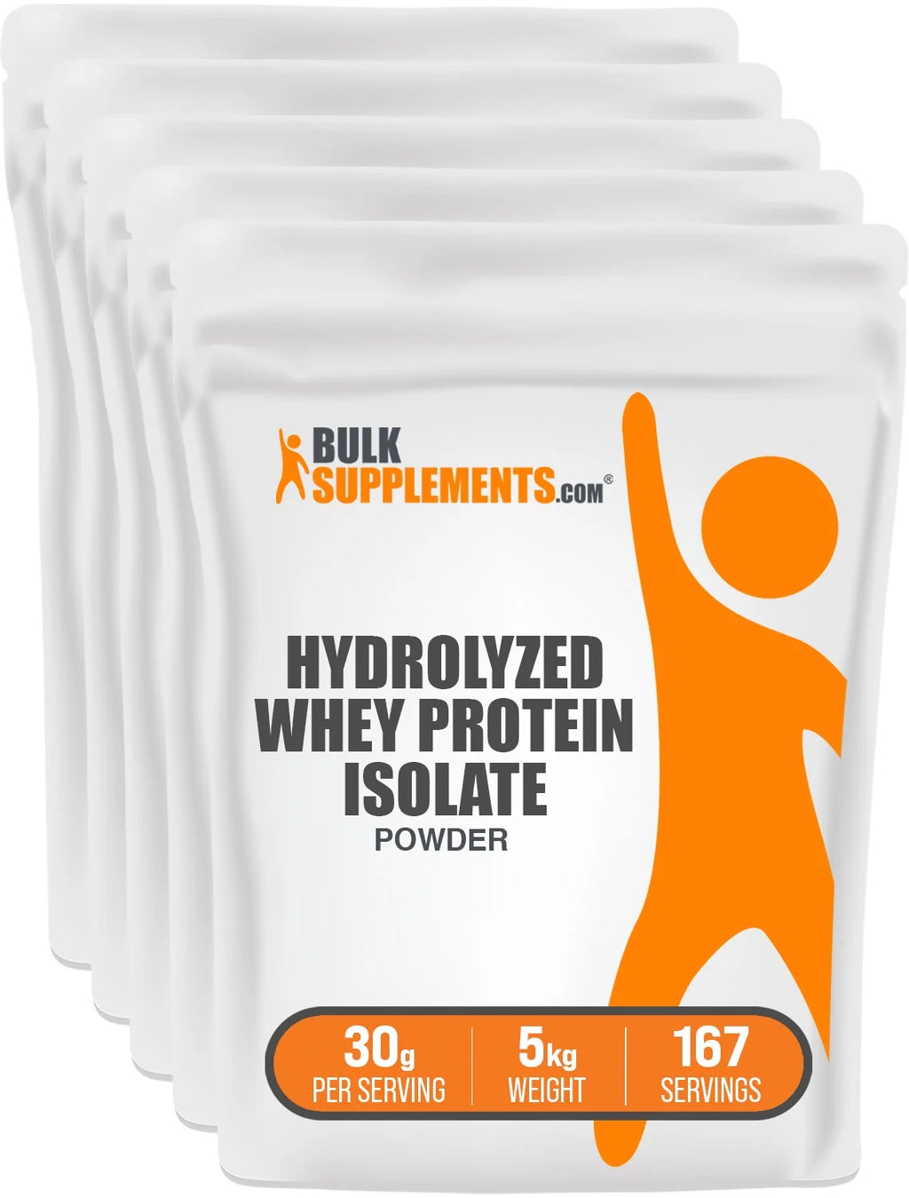 Hydrolyzed Whey Protein Isolate Powder - Whey Protein Supplement, with Bcaas - Unflavored, 30G per Serving, 5Kg (11 Lbs)