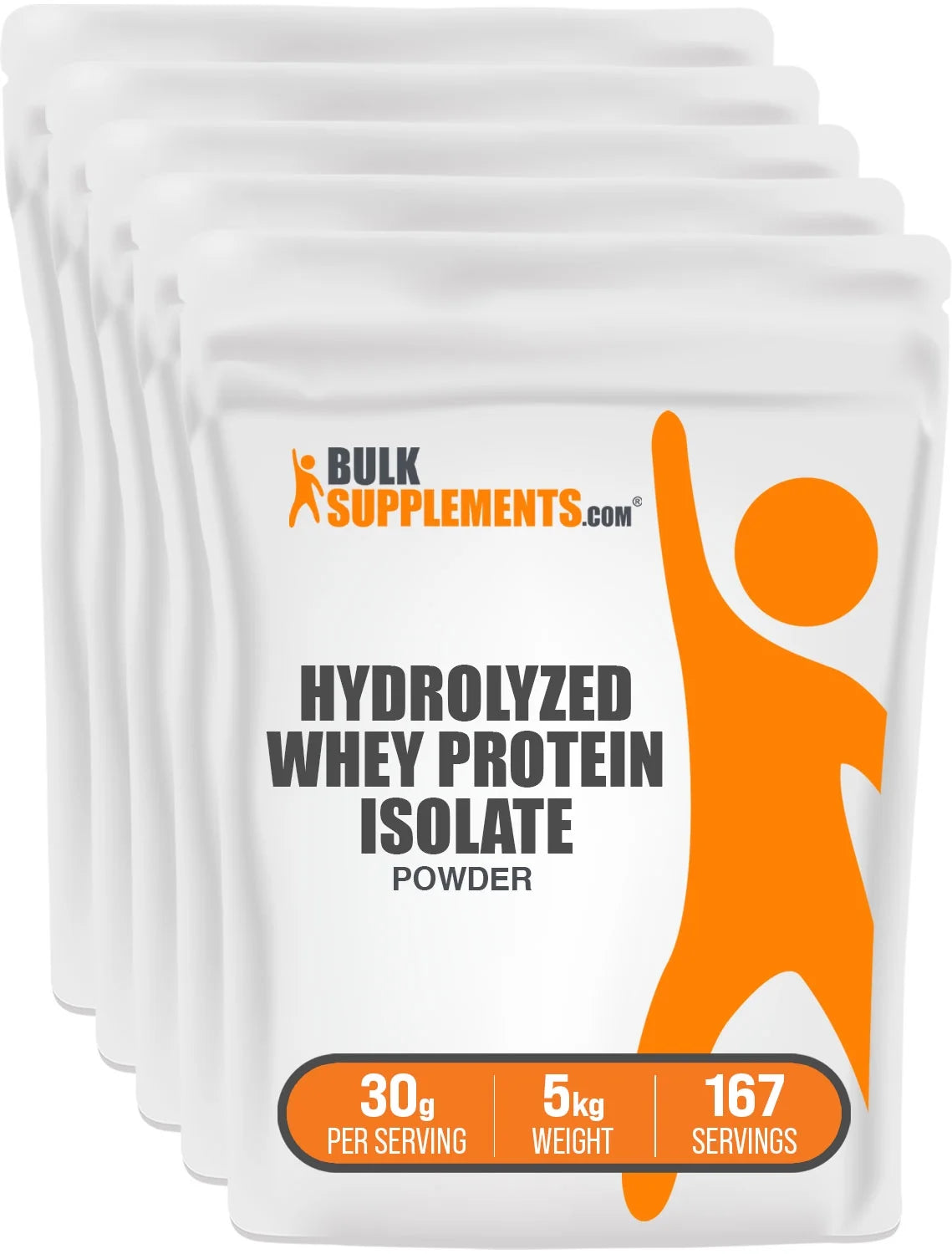Hydrolyzed Whey Protein Isolate Powder - Whey Protein Supplement, with Bcaas - Unflavored, 30G per Serving, 5Kg (11 Lbs)