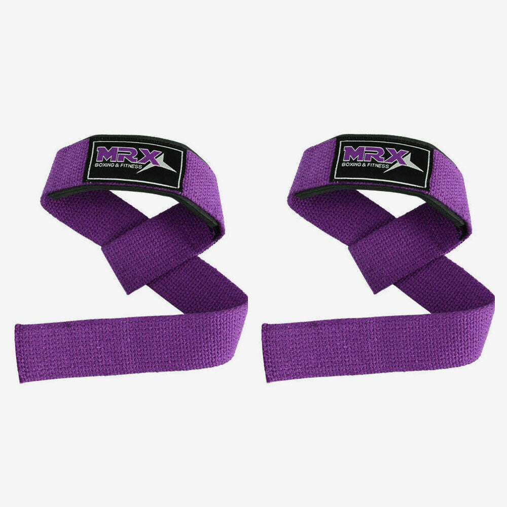 MRX Weight Lifting Straps Gym Wrist Wrap Padded Training Extra Grip Support 1 Pr
