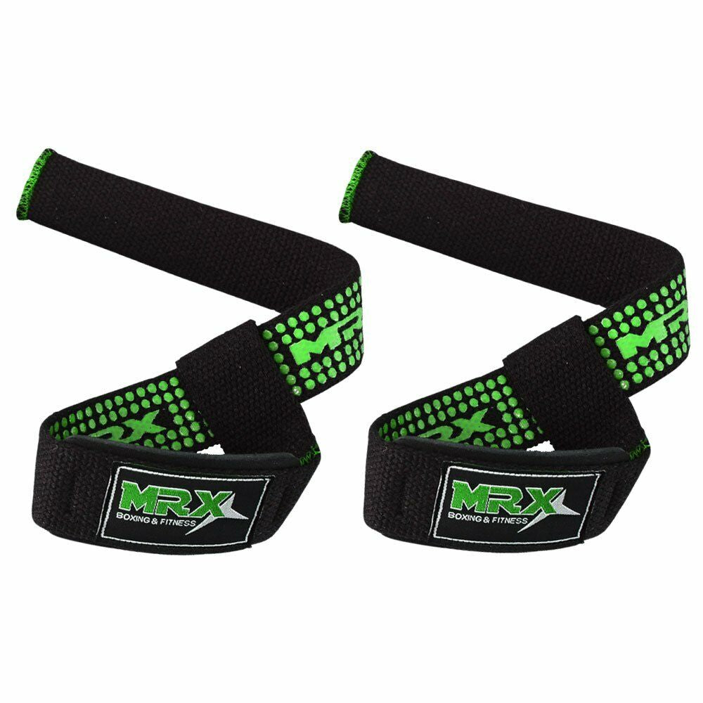 MRX Weight Lifting Straps Gym Wrist Wrap Padded Training Extra Grip Support 1 Pr