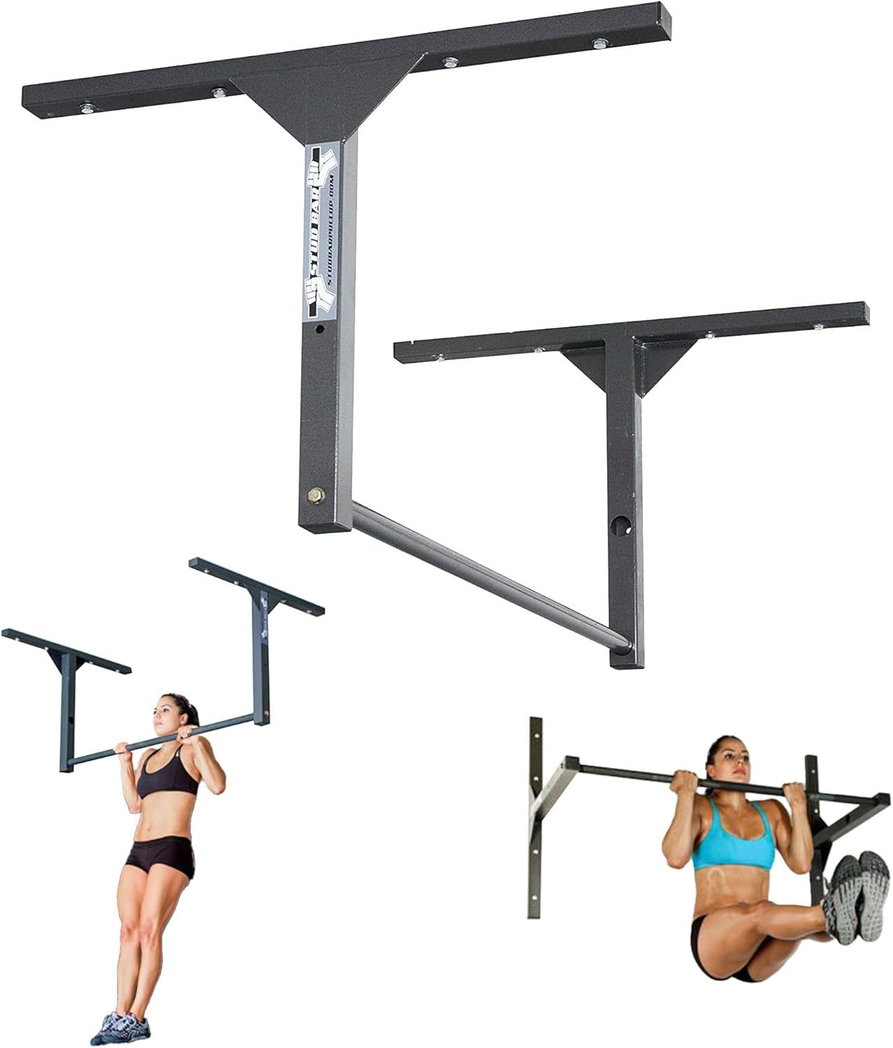 Heavy-Duty Pull-Up Bar – Ceiling or Wall Mount – Gym-Quality Steel, 600 Lb Capacity – Fits 9 Ft Ceilings