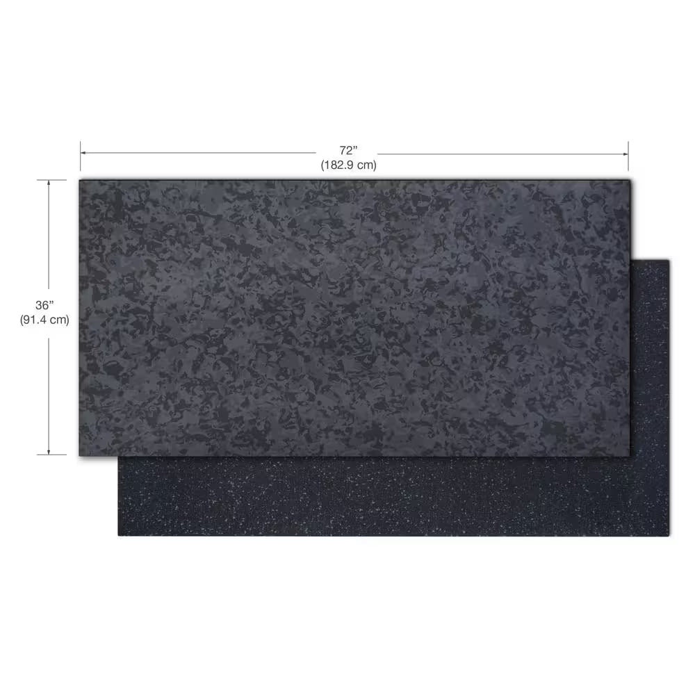 Gray Camo 72 In. W X 36 In. L Rubber Multi-Purpose Fitness Equipment Mat (18 Sq. Ft.)