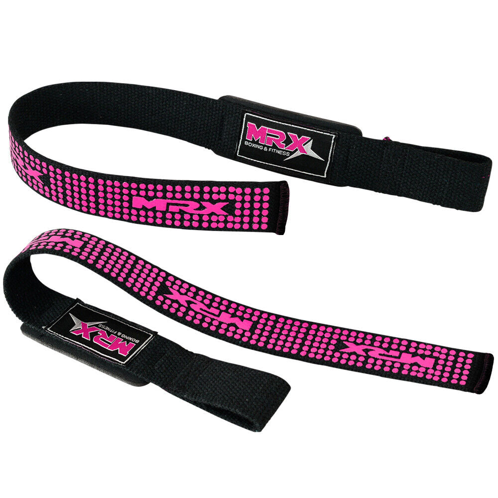 MRX Weight Lifting Straps Gym Wrist Wrap Padded Training Extra Grip Support 1 Pr