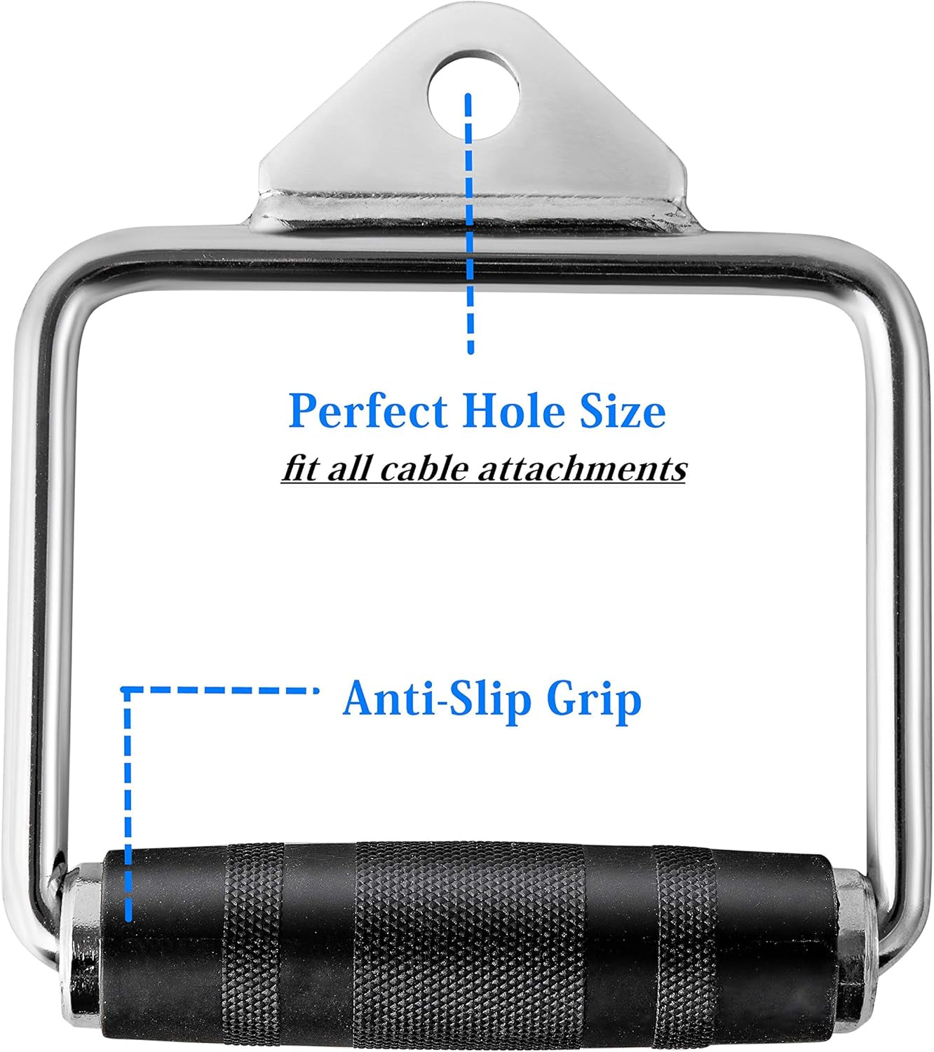D Handle with Hook Cable Machine Attachment, LAT Pull down Handles Accessories for Home and Gym
