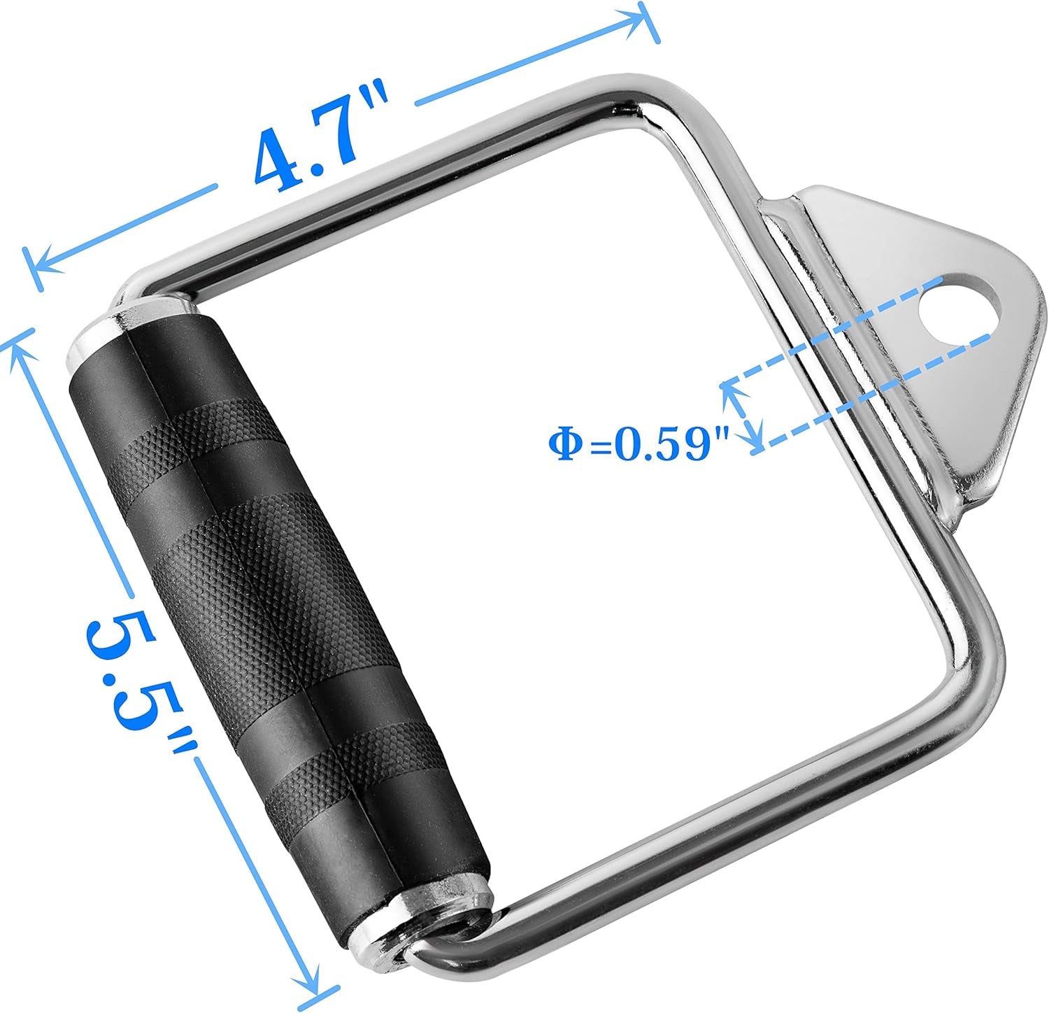 D Handle with Hook Cable Machine Attachment, LAT Pull down Handles Accessories for Home and Gym