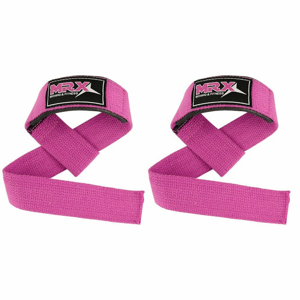 MRX Weight Lifting Straps Gym Wrist Wrap Padded Training Extra Grip Support 1 Pr