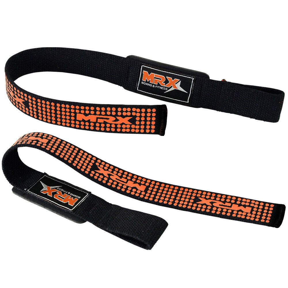 MRX Weight Lifting Straps Gym Wrist Wrap Padded Training Extra Grip Support 1 Pr