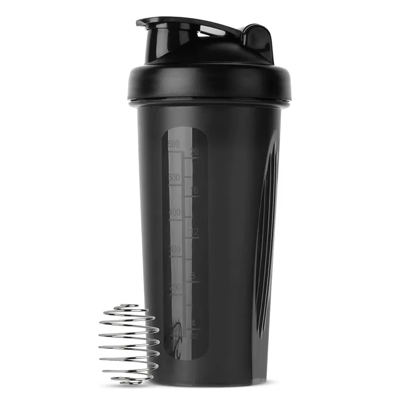 600Ml Shaker Bottle Protein Shaker Plastic Bottle Portable Fitness Bottle for Fitness Enthusiasts Athletes