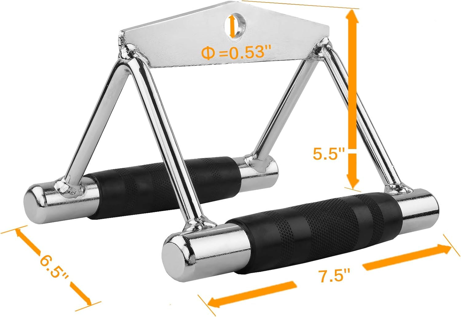 Double D Handle Cable Attachment, V Shaped Handle, Exercise Machine Attachments for Gym, Strength Training for Fitness