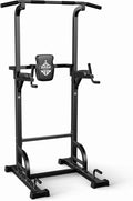Adjustable Power Tower 400Lbs Max Weight Dip Station Pull up Bar Power Rack Push up Resistance Band for Home Gym