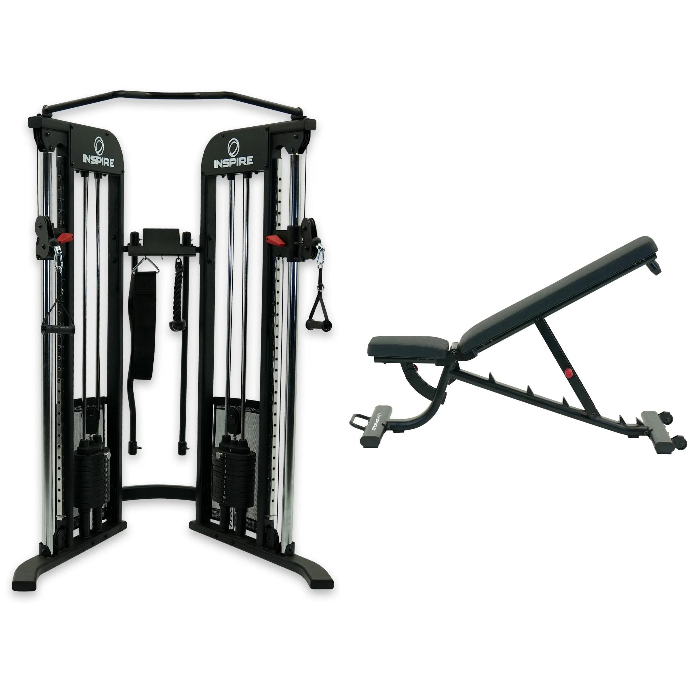 CG3 Home Gym Functional Trainer with Adjustable Workout Bench Bundle