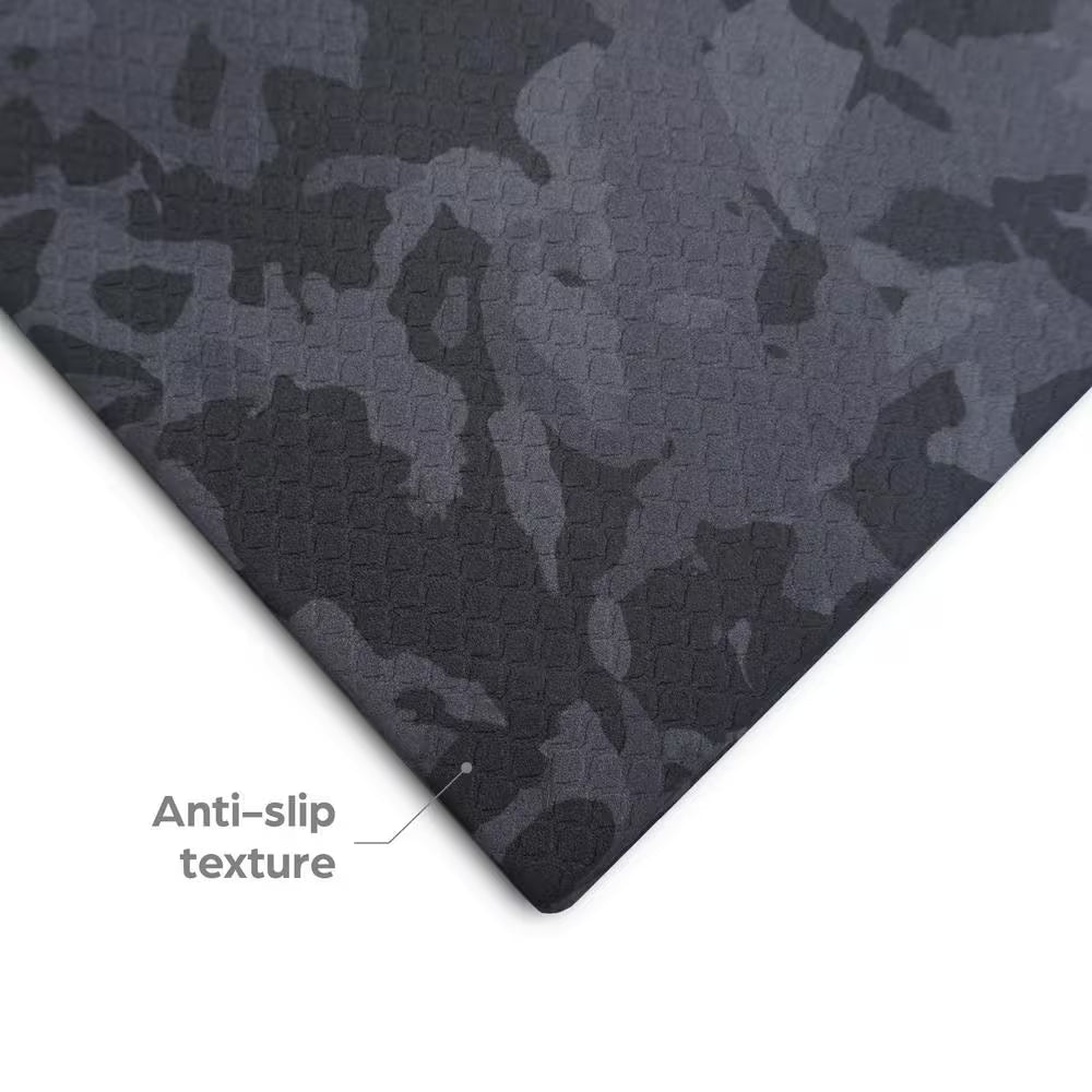 Gray Camo 72 In. W X 36 In. L Rubber Multi-Purpose Fitness Equipment Mat (18 Sq. Ft.)