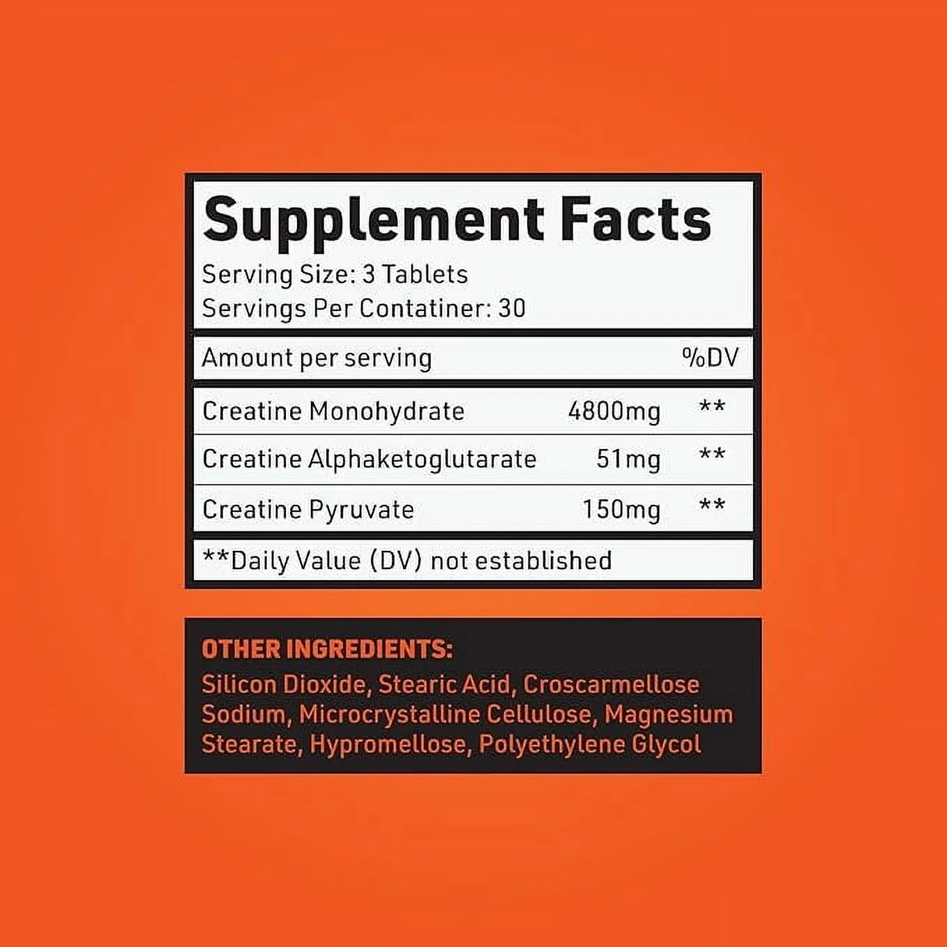 Creatine Monohydrate Pills, Premium 3 Type 5G Creatine Pills, Pre/Postworkout & Keto Energy Builder, Easy to Take Three-Atine for Optimum Performance Men Women, 90 Tablets