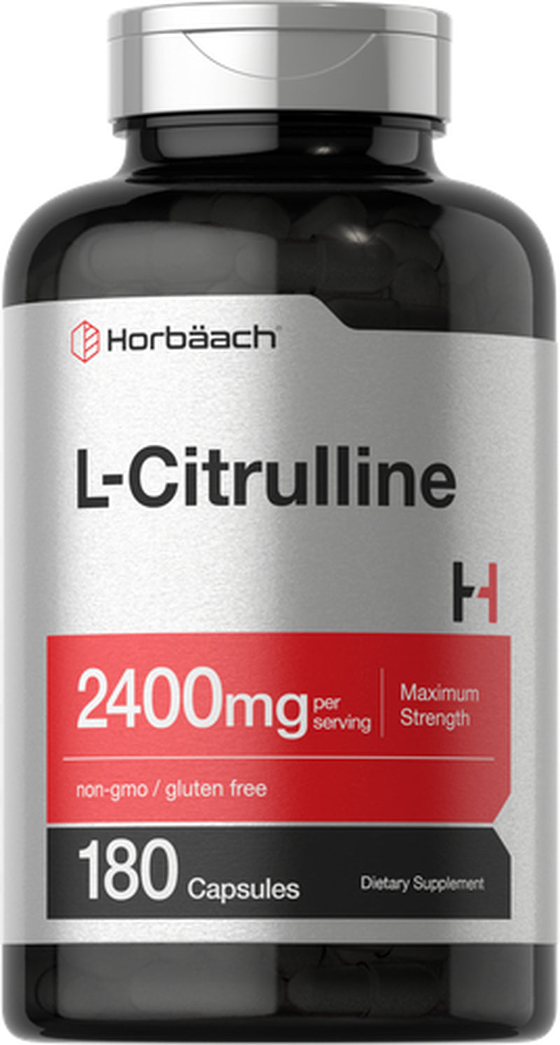 L Citrulline 2400 Mg | 180 Capsules | Maximum Strength Supplement | by Horbaach