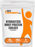 Hydrolyzed Whey Protein Isolate Powder - Whey Protein Supplement, with Bcaas - Unflavored, 30G per Serving, 250G (8.8 Oz)