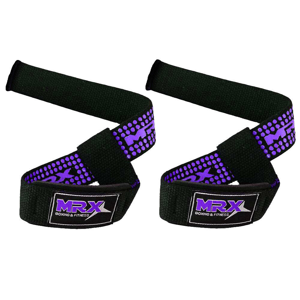 MRX Weight Lifting Straps Gym Wrist Wrap Padded Training Extra Grip Support 1 Pr