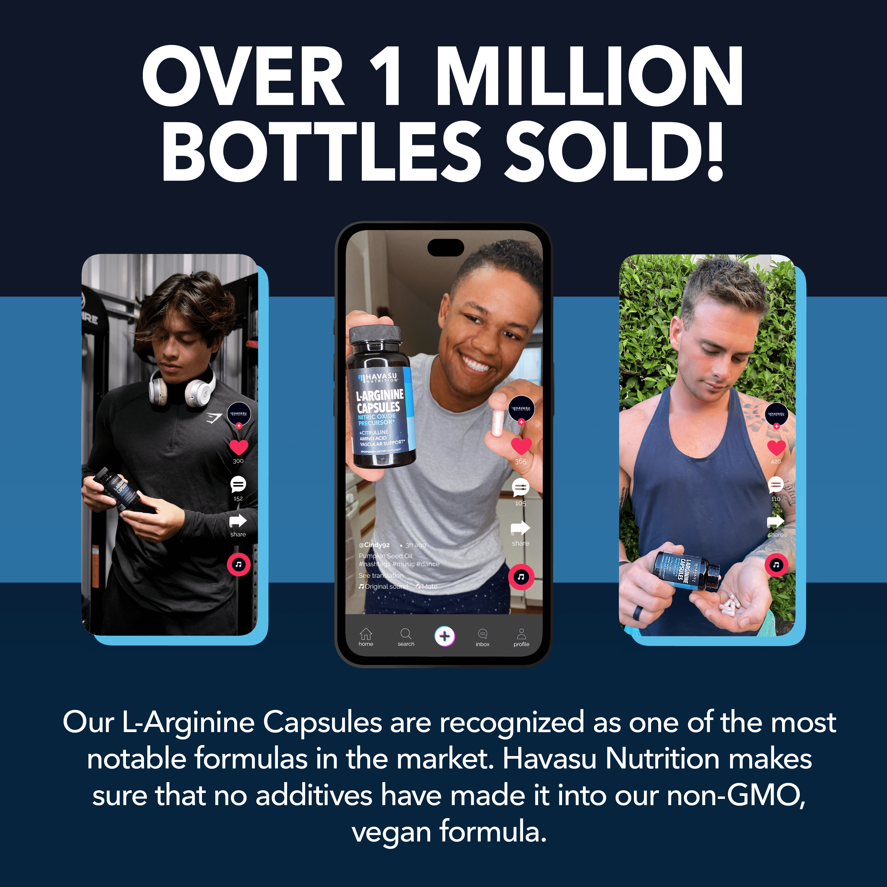 Havasu L-Arginine / L-Citrulline Complex, Nitric Oxide Supplement, Superior Workout Supplements, 60 Ct