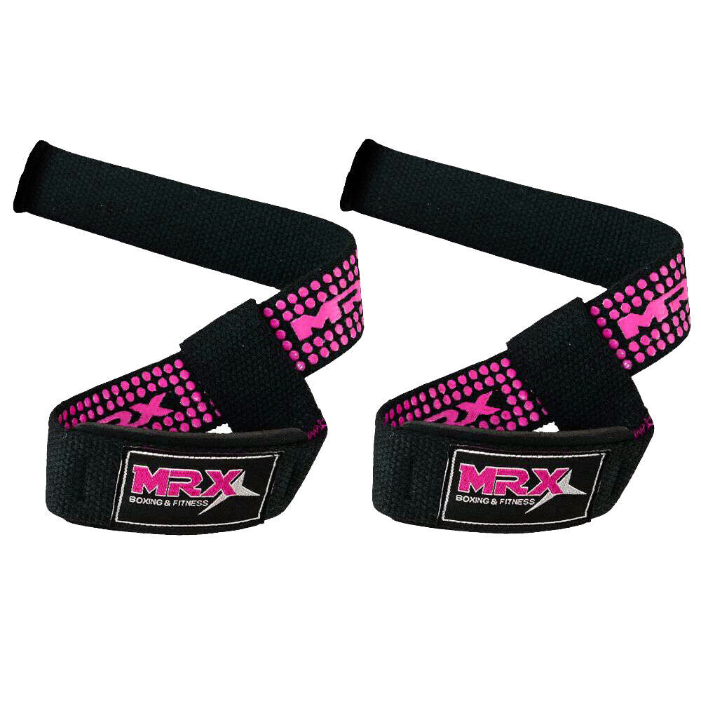 MRX Weight Lifting Straps Gym Wrist Wrap Padded Training Extra Grip Support 1 Pr