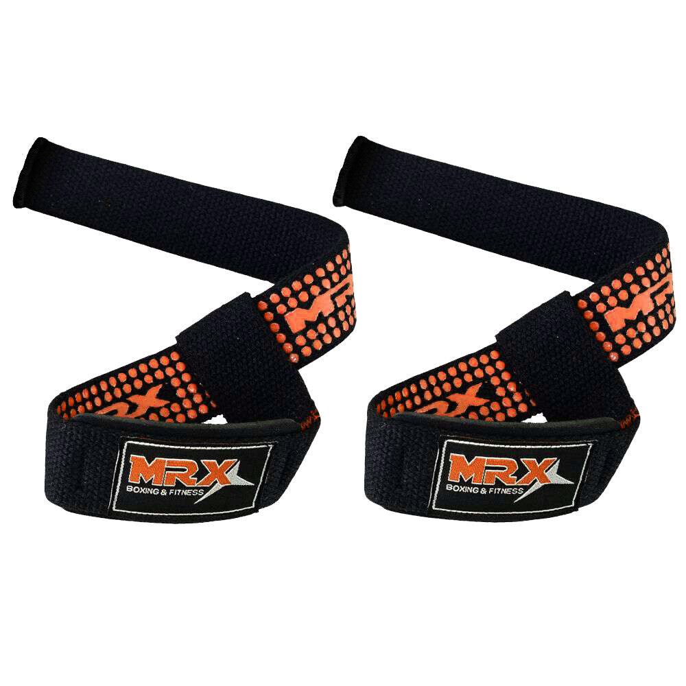 MRX Weight Lifting Straps Gym Wrist Wrap Padded Training Extra Grip Support 1 Pr