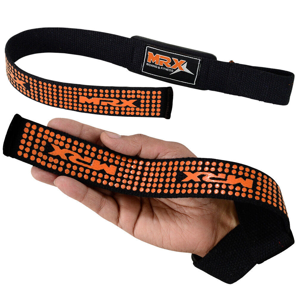 MRX Weight Lifting Straps Gym Wrist Wrap Padded Training Extra Grip Support 1 Pr
