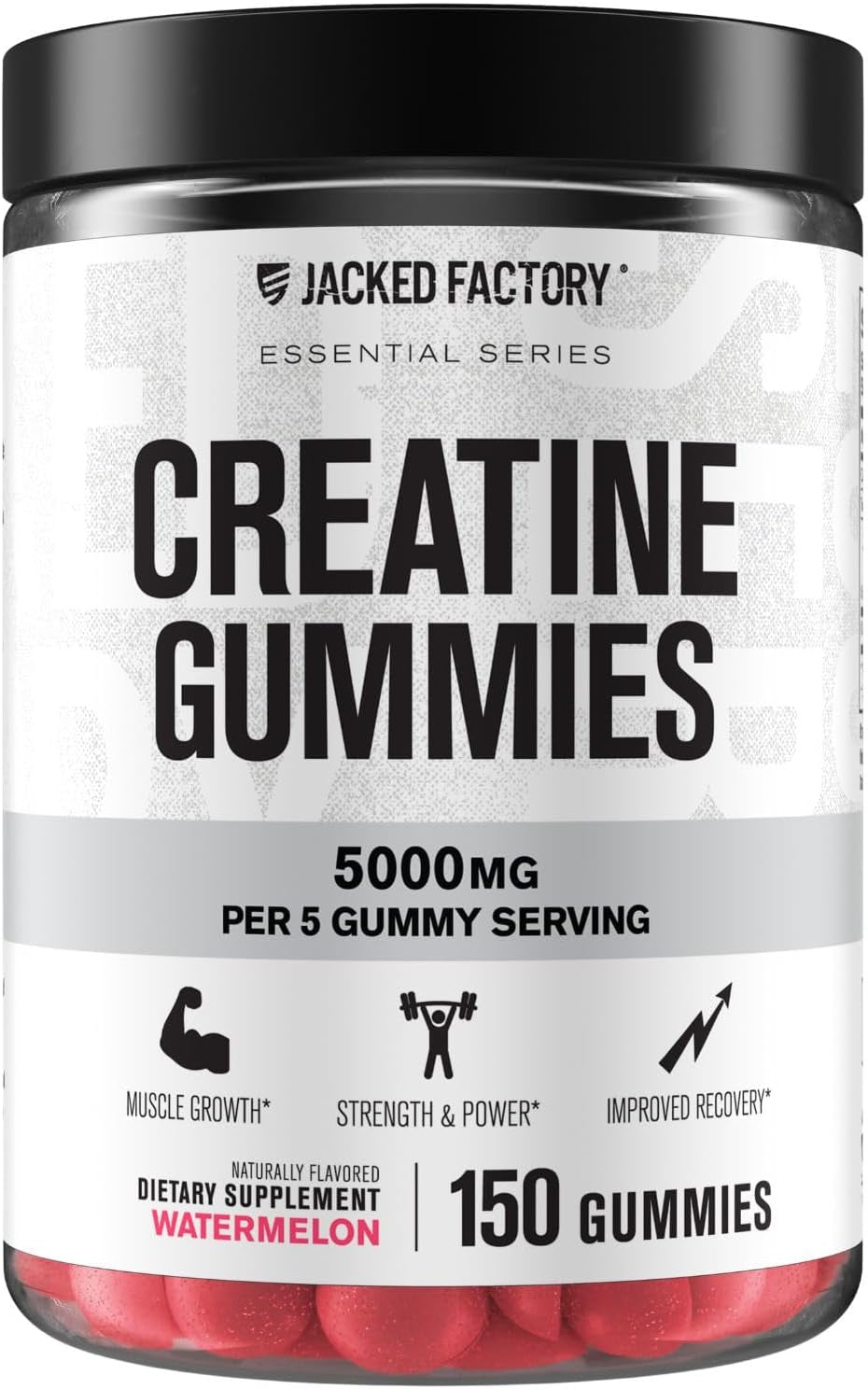 Creatine Monohydrate Gummies 5G Daily Dose (1G per Gummy) - Creatine Gummy for Men and Women, Vegan-Friendly, Travel-Friendly, Third-Party Tested - 150 Gummies, Watermelon