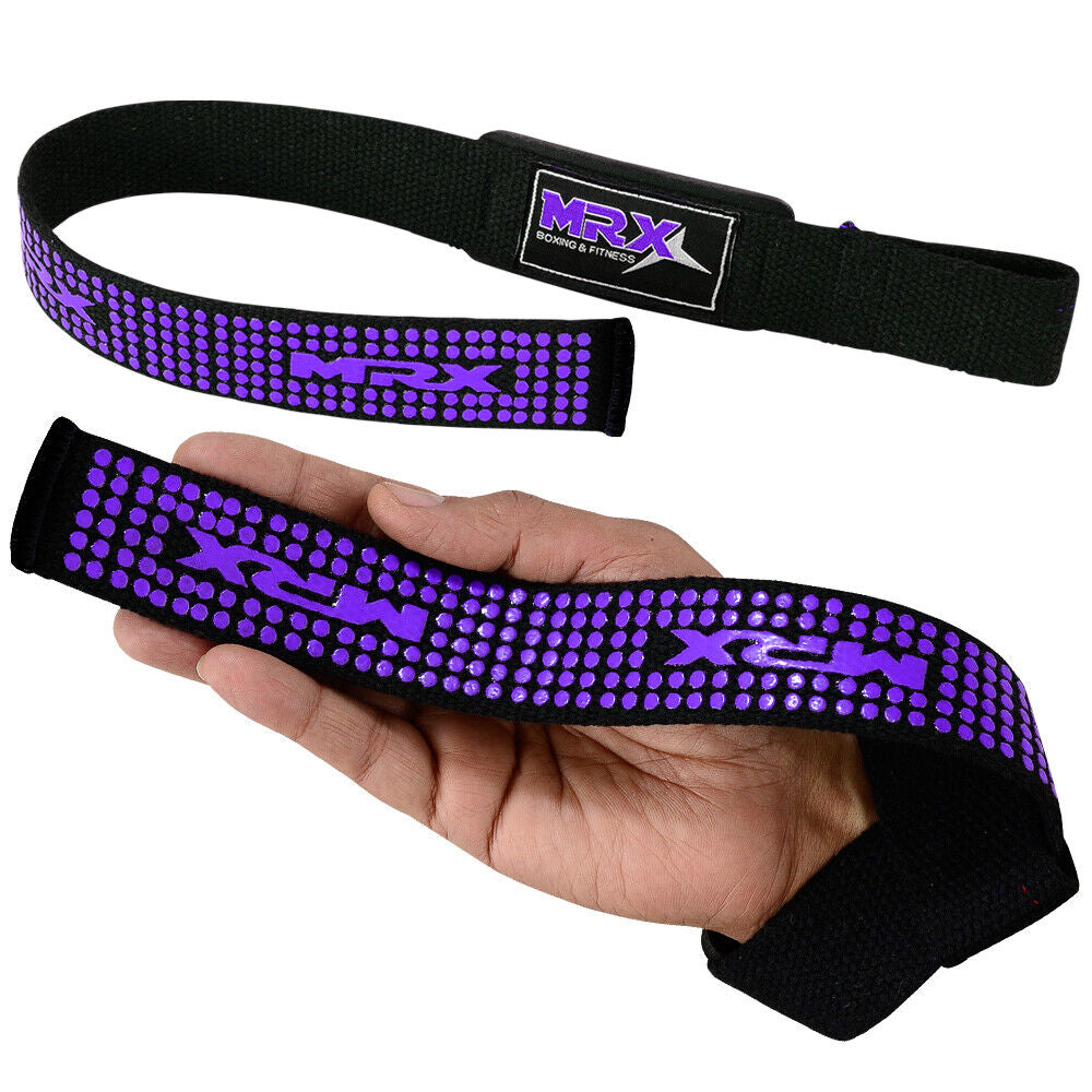 MRX Weight Lifting Straps Gym Wrist Wrap Padded Training Extra Grip Support 1 Pr