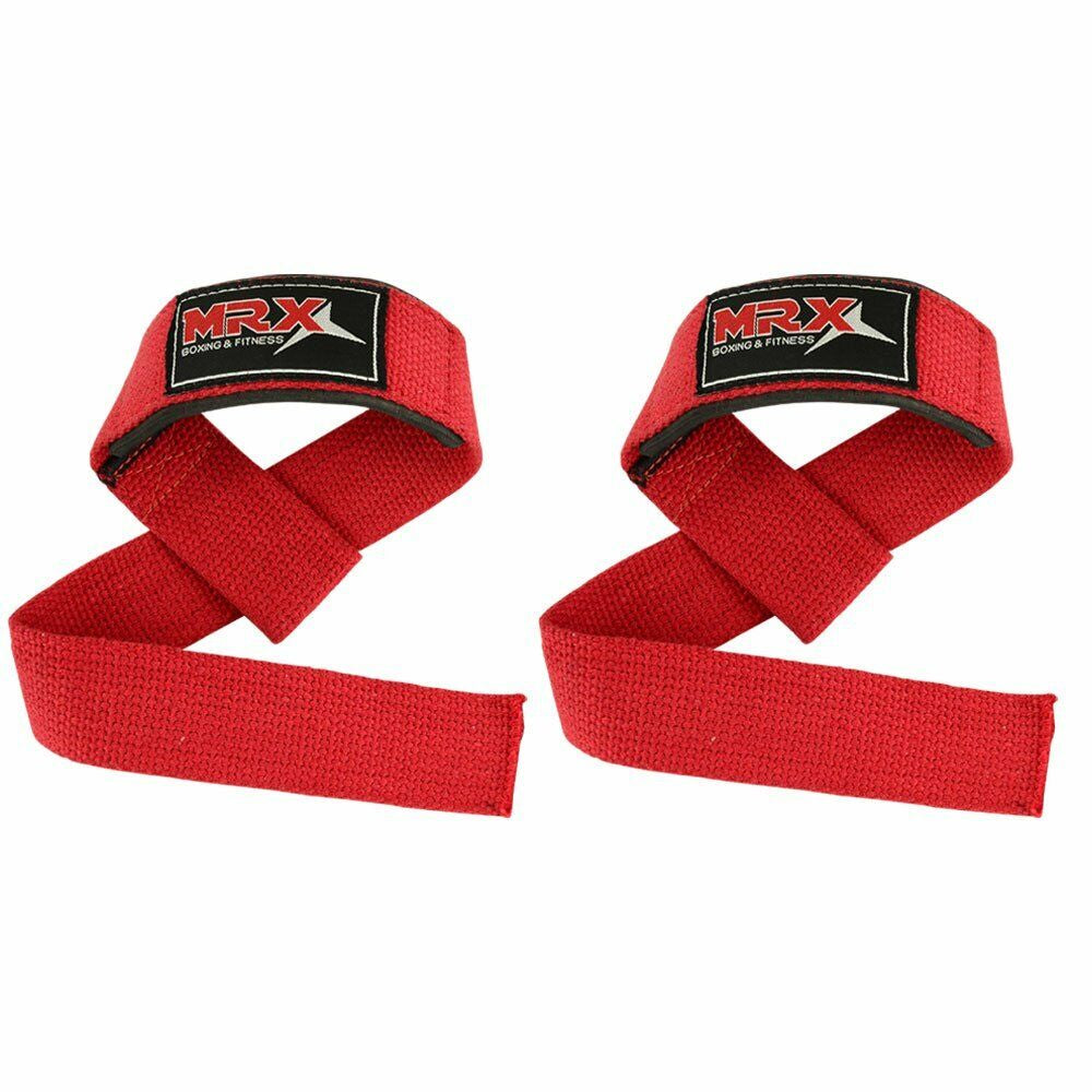 MRX Weight Lifting Straps Gym Wrist Wrap Padded Training Extra Grip Support 1 Pr