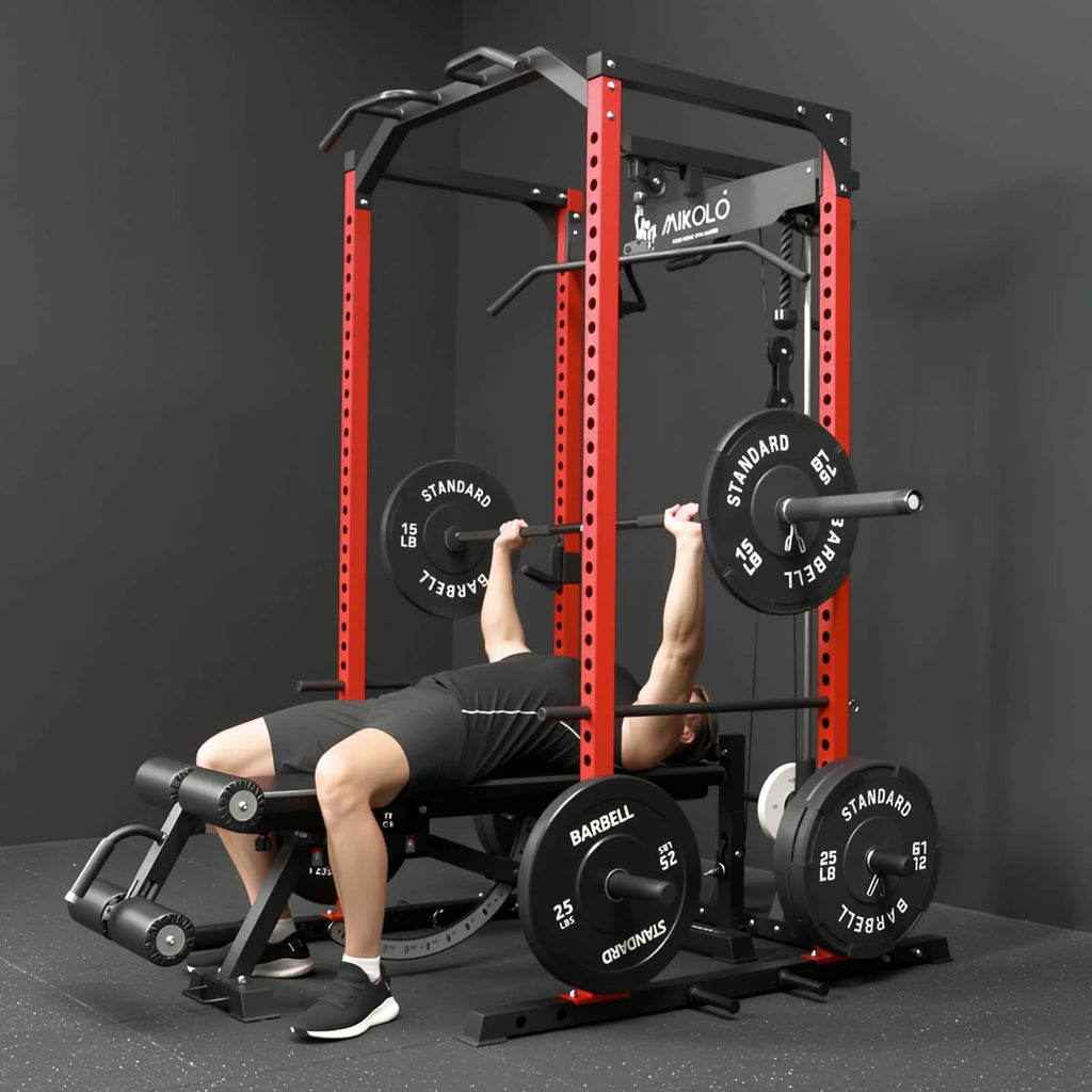 F4 Power Rack with Lat Pull down System